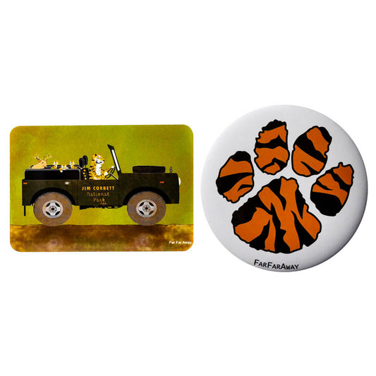 FarFarAway - Jim Corbett National Park Fridge Magnet - Souvenir (Pack of 2)