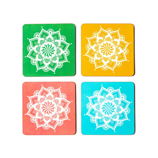 FarFarAway - Set of 4 Mandala themed Coasters